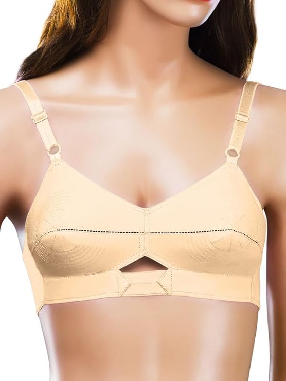 Angelform Bra-Priyasajini - Full Coverage Cotton Bra with Elastic Straps